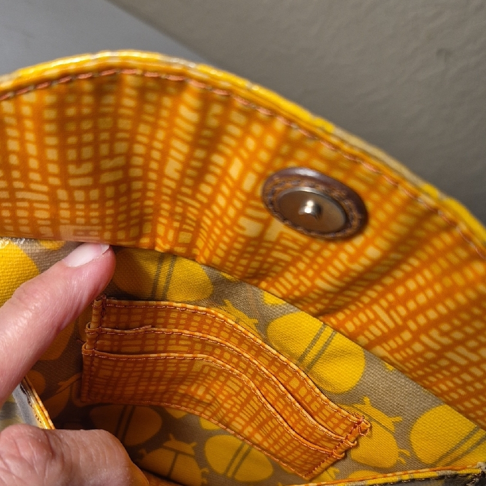 Fossil Mustard and Taupe Crossbody Bag - Picture 5 of 15